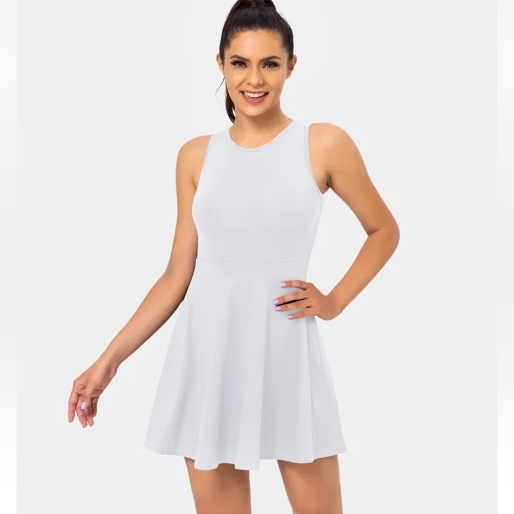 HALARA White Sleeveless Mini Dress